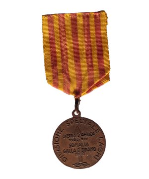 reverse: Medaglia Divisione Speciale Laghi 1936. Somalia. AE.