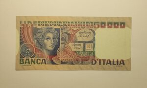 obverse: Repubblica Italiana. 50000 Lire Volto di Donna. Decreto Ministeriale 12/06/1968. 