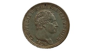 obverse: 1 Lira 1826. Torino. L in losanga. Carlo Felice (1821 - 1831). AG.