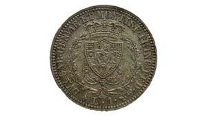 reverse: 1 Lira 1826. Torino. L in losanga. Carlo Felice (1821 - 1831). AG.