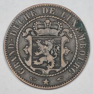 obverse: LUSSEMBURGO 10 CENTESIMI 1855 BB 