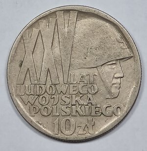 reverse: POLONIA 10 ZLOTY 1968 BB 