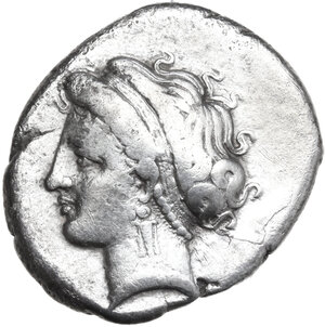 obverse: Central and Southern Campania, Neapolis. AR Nomos, 395-385 BC
