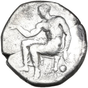 reverse: Southern Apulia, Tarentum. AR Nomos, 470-425 BC