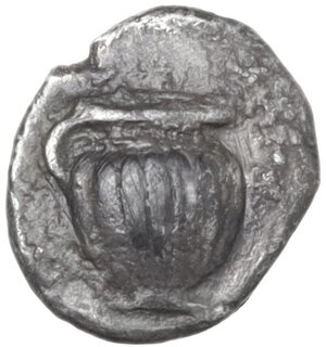 obverse: Southern Apulia, Tarentum. AR Hemiobol, 450-380 BC