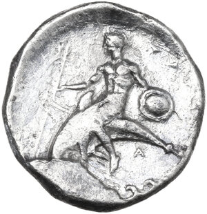 reverse: Southern Apulia, Tarentum. AR Nomos, 340-332 BC