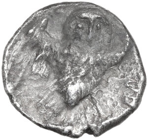 reverse: Southern Apulia, Tarentum. AR Drachm, 280-272 BC