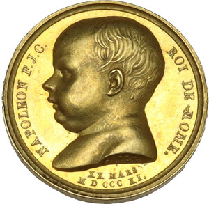 reverse: France.  Napoleon (1804-1814). Medal 1811 commemorating the birth of the King of Rome, son of Napoleon I and Marie Louise of Austria