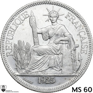 obverse: French Indochina.  Third republic (1870-1940).. Piastre de commerce 1925 A, Paris mint