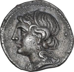 obverse: Bruttium, Carthaginians in South-West Italy. AR Half Shekel, c. 216-211 BC. Second Punic War issue. Uncertain Punic mint in Bruttium