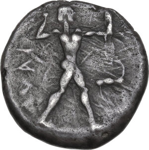 obverse: Bruttium, Kaulonia. AR Nomos, c. 475-425 BC