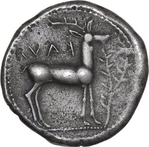 reverse: Bruttium, Kaulonia. AR Nomos, c. 475-425 BC