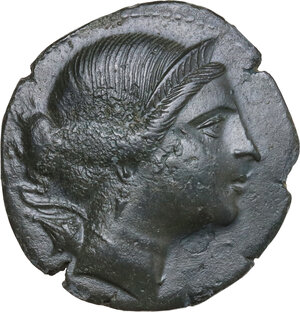 obverse: Bruttium, Rhegion. AE 24 mm, c. 260-218 BC