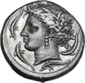 obverse: Entella.  Punic issues.. AR Tetradrachm, c. 320/15-300 BC