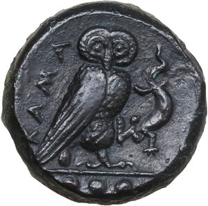 reverse: Kamarina. AE Tetras, c. 420-405 BC