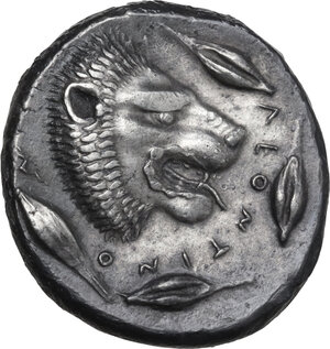reverse: Leontini. AR Tetradrachm, c. 455-430 BC