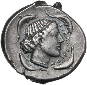 reverse: Syracuse.  Second Democracy (466-405 BC).. AR Tetradrachm, c. 450 BC