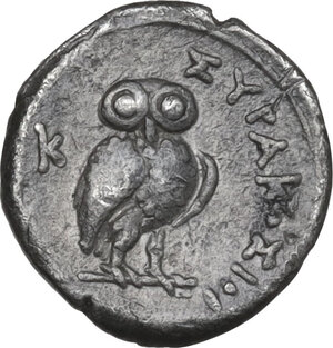 reverse: Syracuse.  Hieron II (274-215 BC).. AR 1/4 Litra (?), c. 216-215 BC
