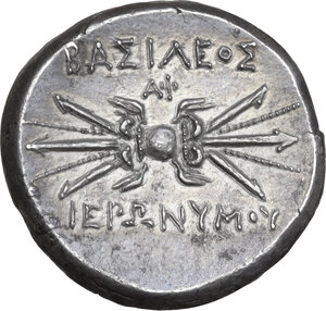 reverse: Syracuse.  Hieronymos (215-214 BC).. AR 10 Litrai, c. 215-214 BC