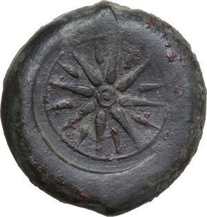 reverse: Tauromenion.  Mercenaries Campanoi. AE 32 mm, c. 370-358 BC