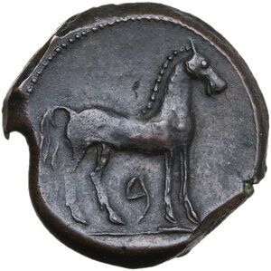 reverse: AE Shekel, c. 264-238 BC. Uncertain mint