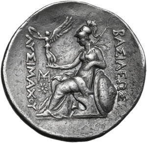 reverse: Kings of Thrace.  Lysimachos (305-281 BC).. AR Tetradrachm. Lampsakos mint. Struck 297/6-282/1 BC