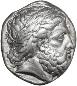 obverse: Kings of Macedon.  Philip II (359-336 BC). AR Tetradrachm. Pella mint, c. 354/3-349/8 BC