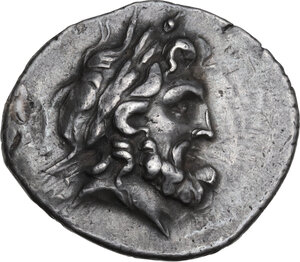obverse: Thessaly, Thessalian League. AR Stater. Kephalos and Themisto–, magistrates. Mid-late 1st century BC