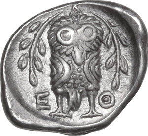 reverse: Attica, Athens. AR Triobol, c. 350-294 BC