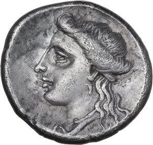 reverse: Corinthia, Corinth. AR Drachm, c. 330 BC