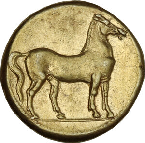 reverse: Zeugitania, Carthage. EL Stater, c. 290-270 BC
