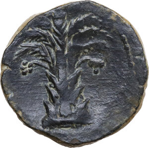 reverse: Zeugitania, Carthage. AE Half Unit. Uncertain Iberian mint under Carthaginian occupation, c. 221-218 BC