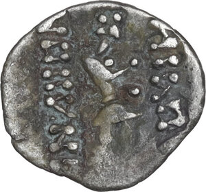 reverse: Kujula Kadphises (50-90 AD). AR Obol,  Heraus  type, uncertain mint in Tajikistan