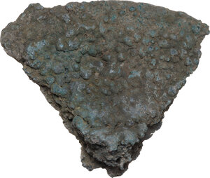 reverse: Aes Premonetale.. Aes Formatum. Regular fragment of a large cake-shaped bronze ingot. Central Italy, 8th-4th century BC