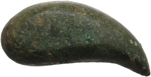 obverse: Aes Premonetale. Aes Formatum.. AE Tear-claw shaped item. Central Italy, 6th-4th century BC