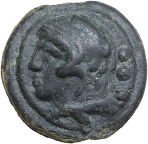 obverse: Janus/prow to right libral series.. AE Cast Quadrans, c. 225-217 BC