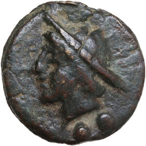 obverse: Janus/prow to right libral series.. AE Cast Sextans, 225-217 BC