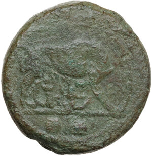 obverse: Anomalous Semilibral series.. AE Sextans, c. 217-215 BC