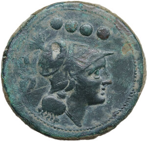 obverse: Anonymous post-semilibral series.. AE Triens, c. 215-212 BC