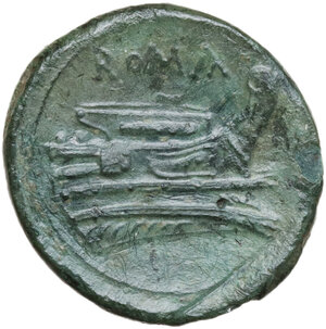 reverse: Anonymous post-semilibral series.. AE Semuncia, c. 215-212 BC