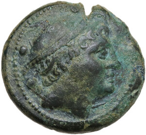 obverse: Corn-ear (first) series.. AE Sextans. Sicily, c. 214-212 BC