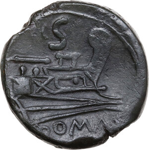 reverse: Anonymous sextantal series.. AE Semis, after 211 BC