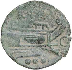 reverse: C series.. AE Triens, Sardinia, c. 211 BC