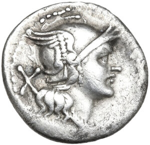 obverse: Spearhead second series. AR Denarius, uncertain mint (Arpi?), 212 BC