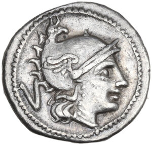 obverse: L series. AR Quinarius. Luceria mint, 214-212 BC