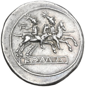 reverse: L series.. AR Quinarius. Luceria mint, c. 214 BC