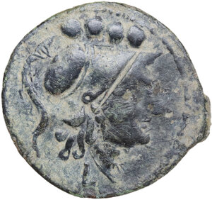 obverse: Fourth L series.. AE Triens. Luceria mint, c. 206-195 BC