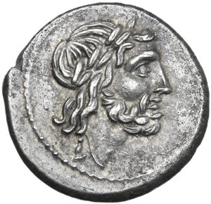 obverse: LT first series. AR Victoriatus. Luceria mint, 214 BC