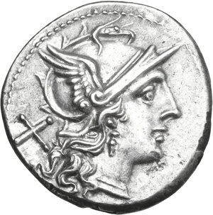 obverse: Star series. AR Denarius, uncertain mint (Capua or Roma), 204 BC