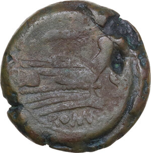 reverse: Prawn series. AE Semis, c. 179-170 BC